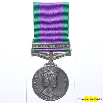 General Service Medal - NI Clasp RAF - SAC. C P Edgar - Click Image to Close